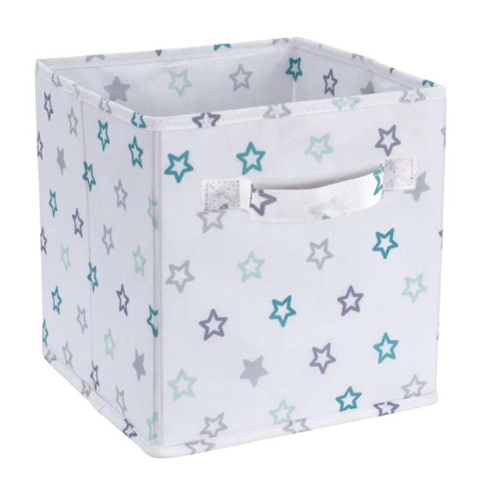 Child of Mine by Carter's Infant Star Collapsible Fabric Storage Bin, White